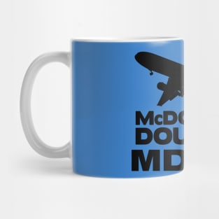 McDonnell Douglas MD-11F Silhouette Print (Black) Mug
